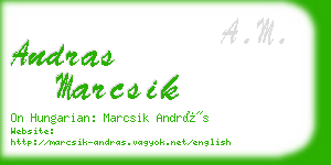 andras marcsik business card